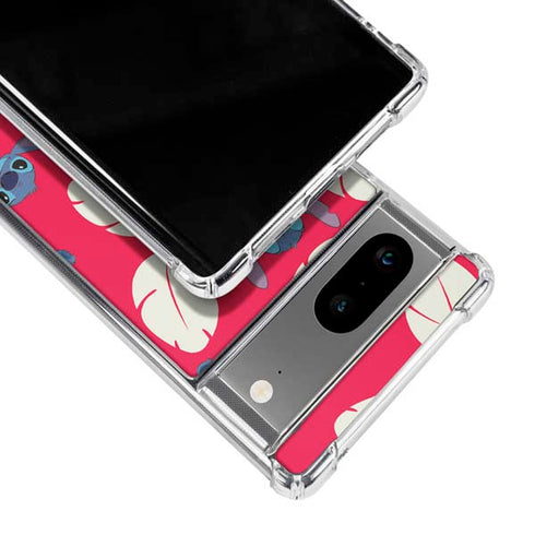 Disney Lilo and Stitch Character Pattern Google Pixel 7a Clear Case